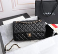 Chanel Classic Flap Bag 25 Black With Golden Hardware