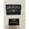 Chanel Black Caviar Classic Flap Card Holder